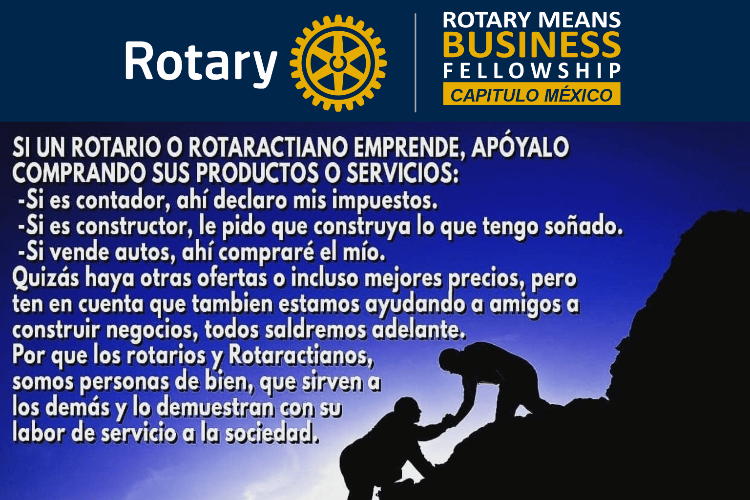 Apoya productos y servicios de rotarios